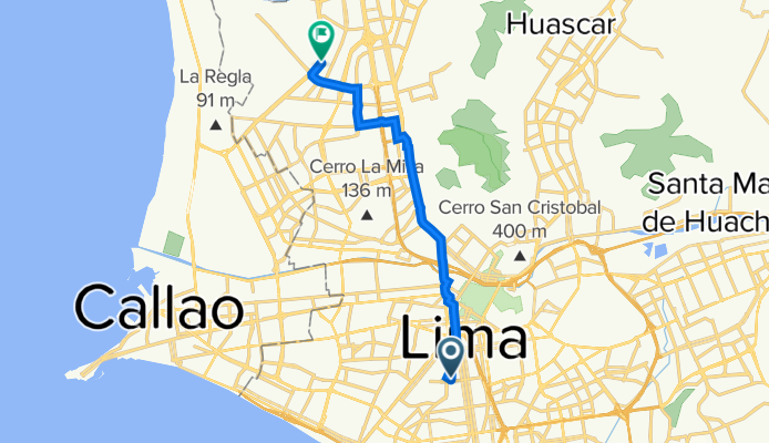 De Jiron Jose 950, Lince a Avenida Canta Callao 165, Los Olivos