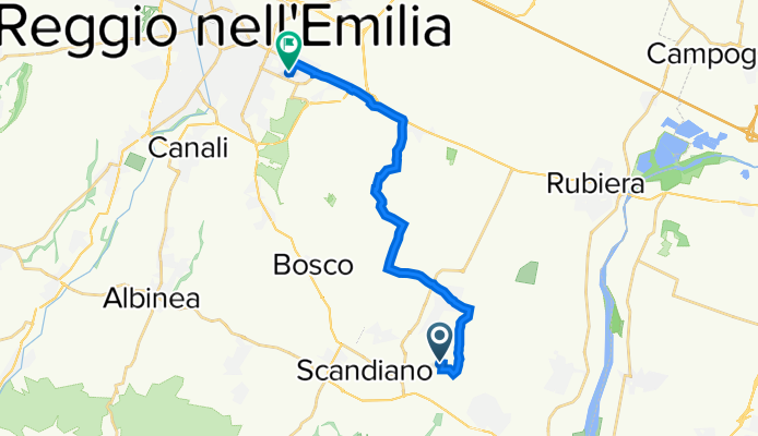 Da Via Madonna della Tosse 3, Scandiano a Via Umberto Terracini 13, Reggio Emilia