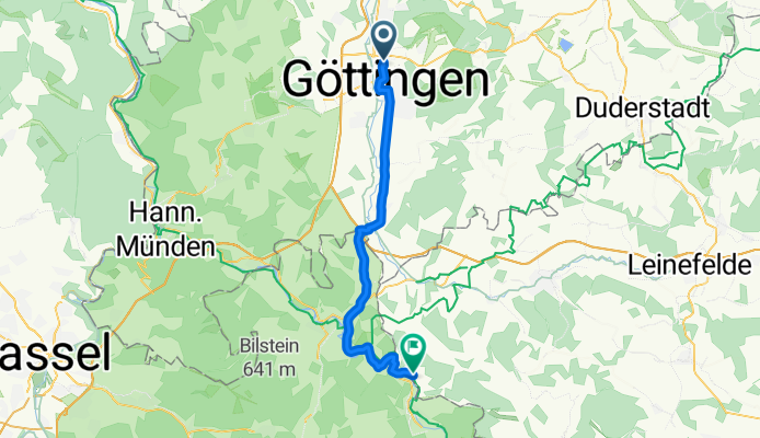 Göttingen -&gt; Friedland -&gt; Eichenberg -&gt; Allendorf
