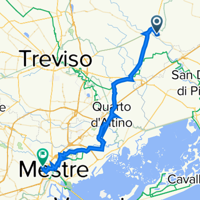 Da Via Gonfo 2, Salgareda a Via Brendole 8, Venezia