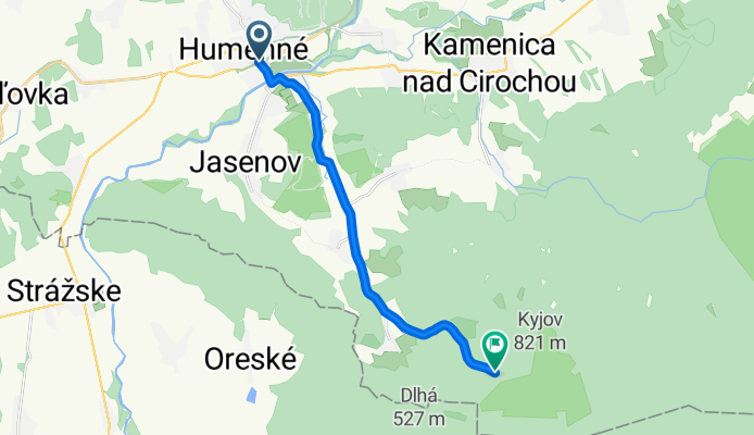 Humenné - Porúbka - Pirnagov vrch