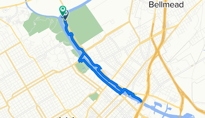 Route to 3700 N Martin Luther King Jr Blvd, Waco