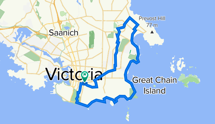 26 km Beacon, Beach, Arbutus, UVic, Henderson, Fort, Pemberton Circuit