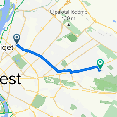 Route to Őrvezető utca 4., Budapest XVI. kerület