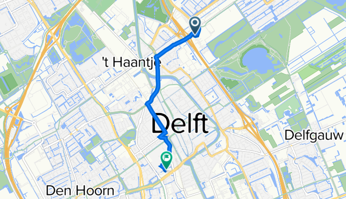 Kleveringweg 2, Delft naar Van Bleyswijckstraat 72B, Delft