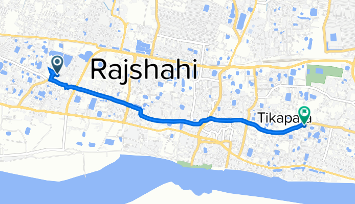 9HFH+GX2, Rajshahi to 9J88+W32, Rajshahi