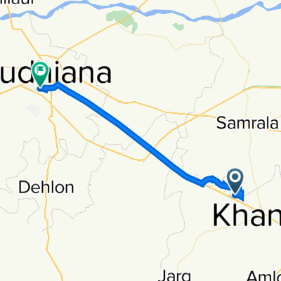 P5JC+Q4G, Daudpur to 311L, Ludhiana