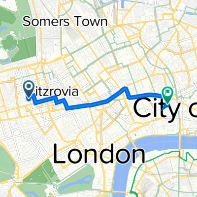 77 Wimpole St, London to 2 Great New Street, London