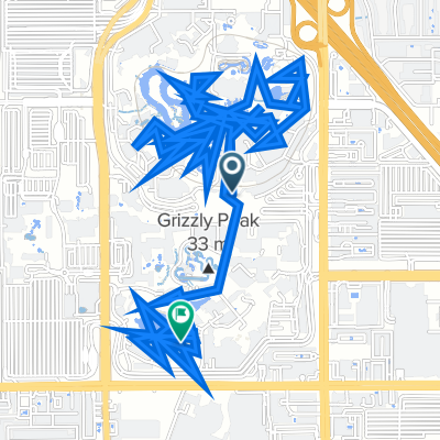 Route from 1313 S Disneyland Dr, Anaheim