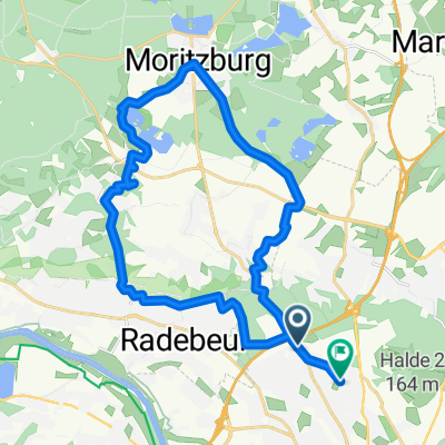 Radebeul - Lößnitzgrund - Dippelsdorf - Moritzburg (Eis essen) - Wilder Mann) 