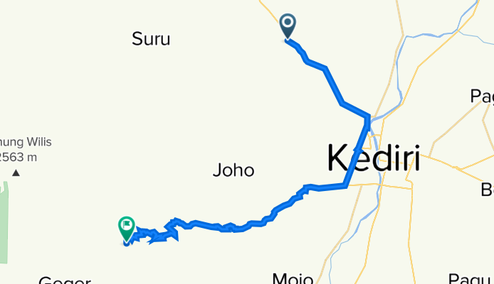 7WCW+J45, Kecamatan Tarokan to Jalan Slamet, Mojo