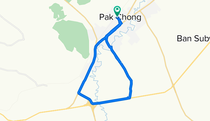 99 Thanon Tesabarn 31, Pak Chong to 99 Thanon Tesabarn 31, Pak Chong