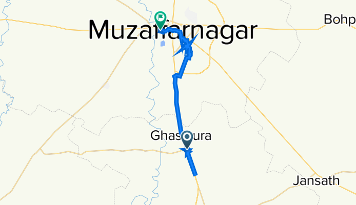 9P46+6VJ, Khanupur to 204/1, Muzaffarnagar