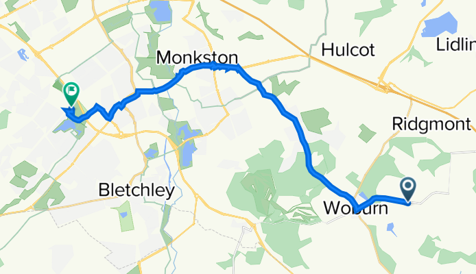 Woburn Park, Eversholt, Milton Keynes to H7 Chaffron Way, Knowlhill, Milton Keynes