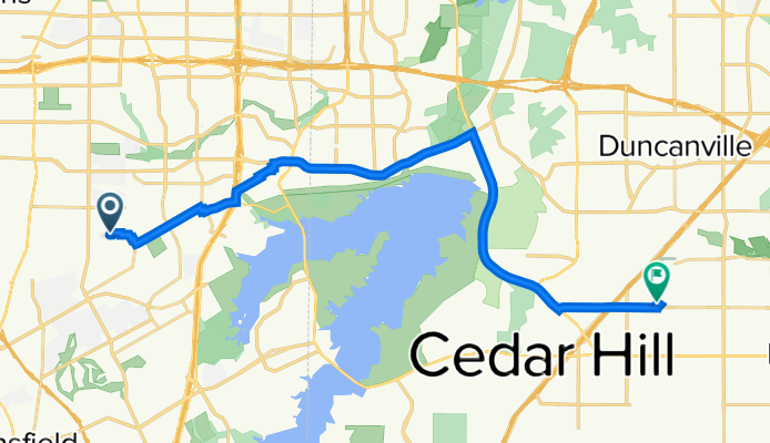 411 Camp Creek Dr, Arlington to 1231 E Pleasant Run Rd, Cedar Hill