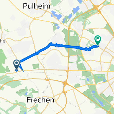 Hildeboldstraße 4A, Frechen nach Venloer Straße, Köln