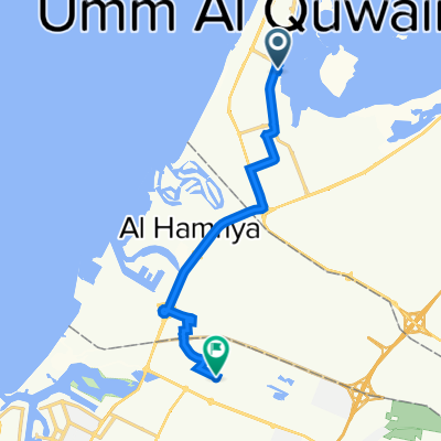 Sheik Ahmed Bin Rashid Al Moalla Street 61, Umm Al Quwain to CGJM+V4G, Ajman