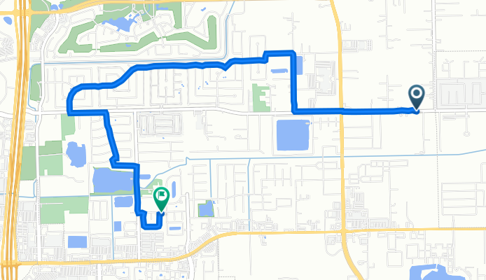 7930 Hughes Ranch Rd, Pearland to 2701 Sunnycreek Ln, Pearland