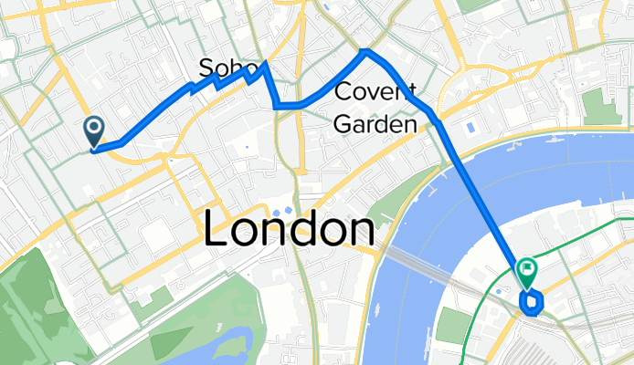 10–24 Vigo St, London to A301, London