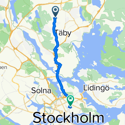 Klippvägen 4, Täby to Karlavägen, Stockholm
