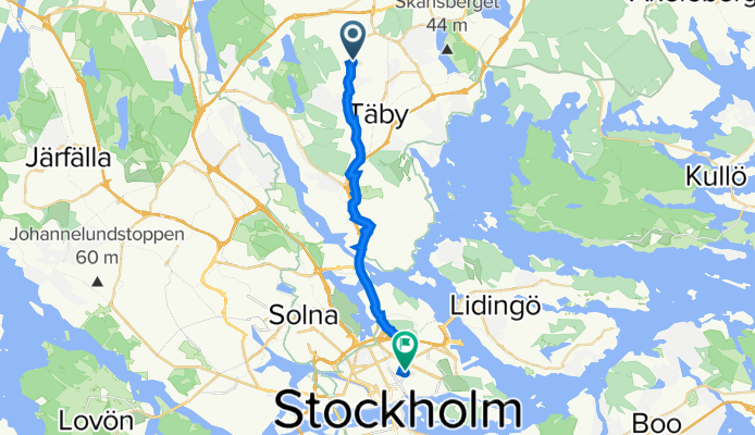 Klippvägen 4, Täby to Karlavägen, Stockholm