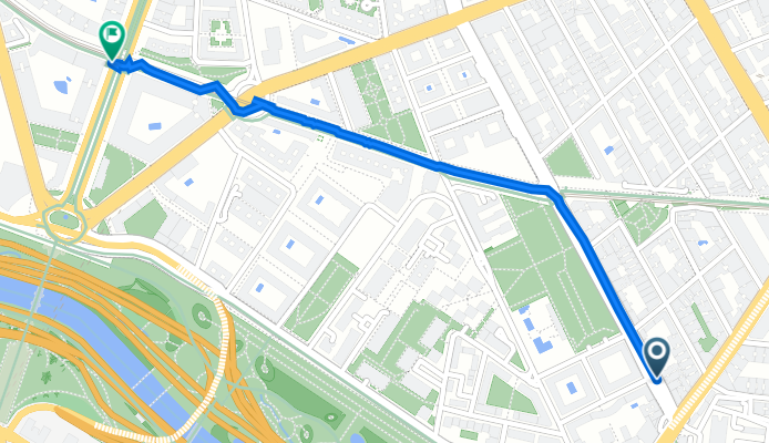 Paseo de la Esperanza, 45–91, Madrid a Calle de Toledo, 166, Madrid