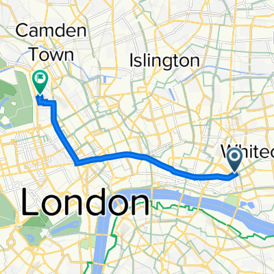 Aldgate Station, Aldgate High St, London to Bagshot House, Redhill St, London