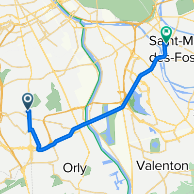 De Rue Georges Margueriteau 24, Chevilly-Larue à Saint-Maur - Créteil RER, Saint-Maur-des-Fossés