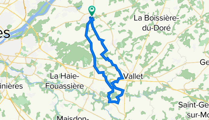 De Rue du Fresne 27, Le Loroux-Bottereau à Rue du Fresne 25, Le Loroux-Bottereau