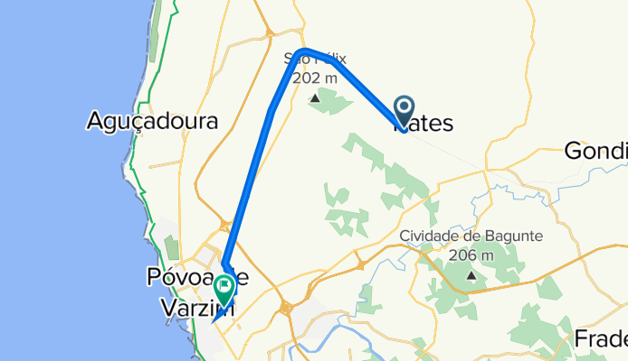 Rua da Azenha do Pego, Rates to Rua Alves Anjos 67, Póvoa de Varzim