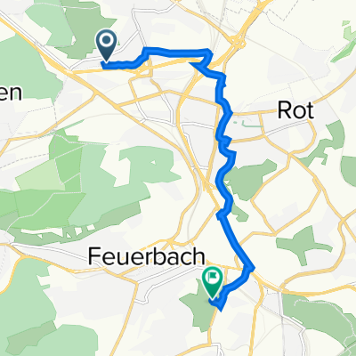 Route von Hornemannweg 10, Stuttgart