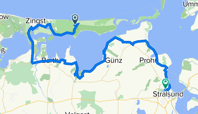 4. Etappe Zingst-Stralsund