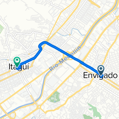 De Carrera 42 37s60, Envigado a Calle 50 #50-35, Itagüi