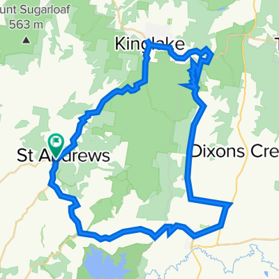 St Andrews-Yarra Glen-Kinglake loop 56 km
