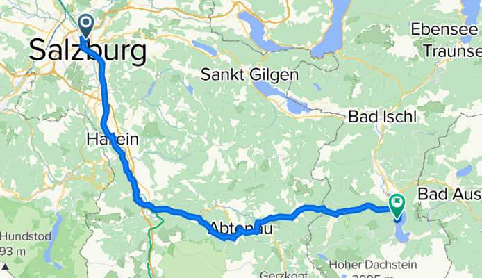 Route from Südtiroler Platz 8, Salzburg