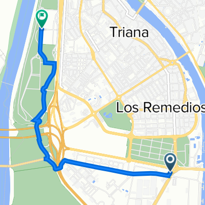 Ruta desde Carretera la Esclusa, Sevilla