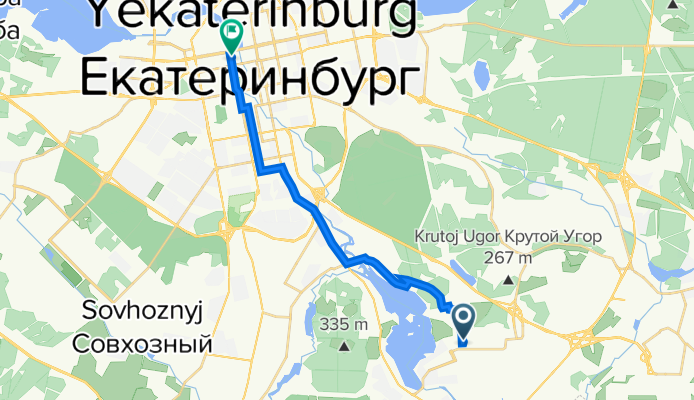 Славянская улица, 40, Екатеринбург до улица 8 Марта, 15А/1, Екатеринбург