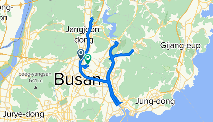 온천동 ４８９−３ to 복산동 ４０−２５
