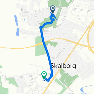 Skelagervej 135, Aalborg to Hobrovej 450, Aalborg