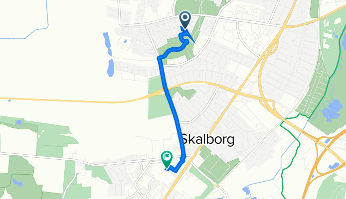 Skelagervej 135, Aalborg to Hobrovej 450, Aalborg