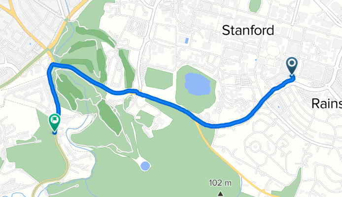 642–698 Bowdoin Ln, Stanford to 2474–2480 Alpine Rd, Menlo Park