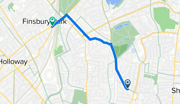 35 Green Lanes, London to Isledon Road, London