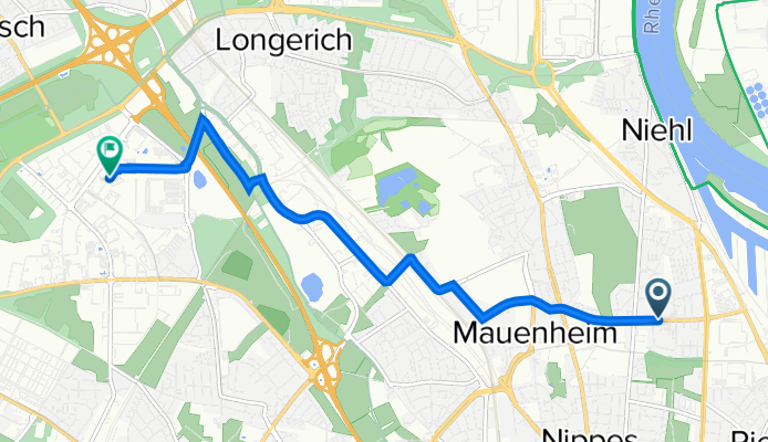 Friedrich-Karl-Straße 220, Köln nach Adolf-Grimme-Allee 8, Köln