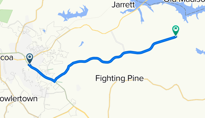 Big A Road 771, Toccoa to Oak Valley Road 5847, Toccoa
