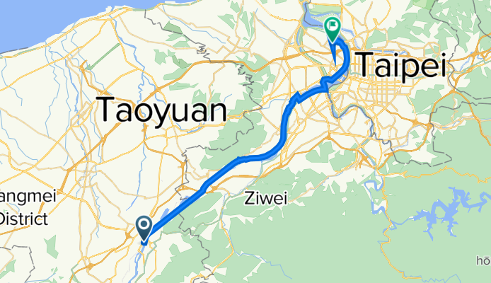瑞安街一段287巷21弄 19, 大溪區 to 碧華街 278, 三重區