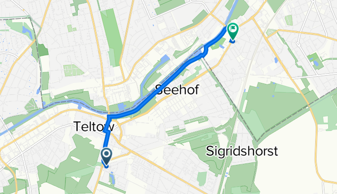 Whitehorse-Straße 10, Teltow nach Müllerstraße 3, Berlin