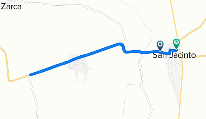 Carretera Aguascalientes-San Jacinto, Rincón de Romos a Calle Francisco I. Madero 15, San Jacinto