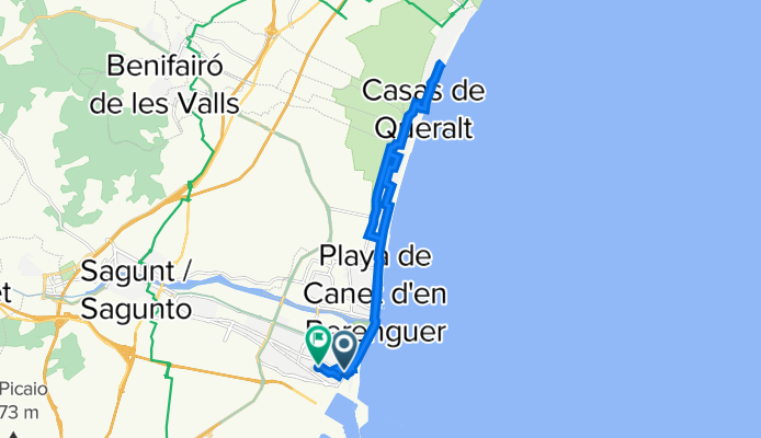 De Carrer Mare de Déu dels Desemparats 10, Puerto de Sagunto a Carrer Sogorb 67, Puerto de Sagunto