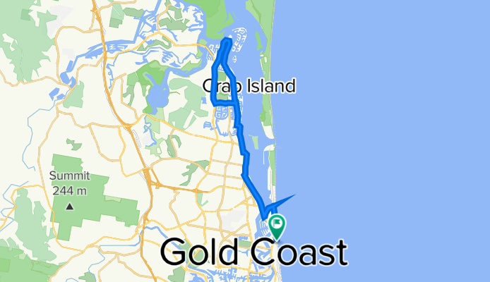 Surfers to Paradise Point loop