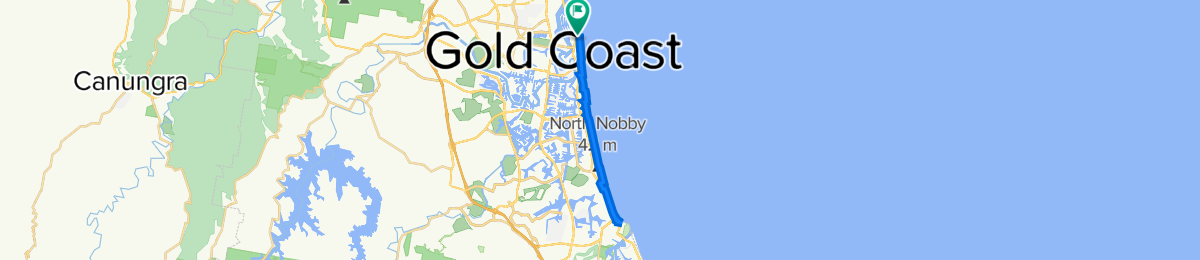 Surfers Paradise Burleigh Heads - Radroute - ? Bikemap